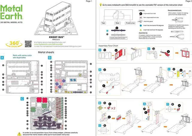 Alt view image 5 of 6 - Model Kit Knight Bus Purple "Harry Potter and the Prisoner of Azkaban" (2004) (Moderate Difficulty) Steel Model by Metal Earth