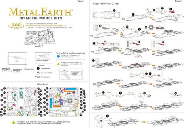 Alt view image 5 of 6 - Model Kit 1989 Batmobile "Batman" (1989) Movie (Challenging Difficulty) Steel Model by Metal Earth