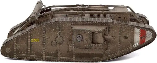 Alt view image 2 of 6 - Model Kit British Mark IV Tank (Moderate Difficulty) Steel Model by Metal Earth