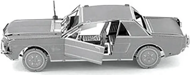 Alt view image 2 of 6 - Model Kit 1965 Ford Mustang Metal (Moderate Difficulty) Steel Model by Metal Earth