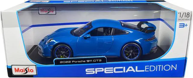 Alt view image 2 of 7 - 2022 Porsche 911 GT3 Blue "Special Edition" 1/18 Diecast Model Car by Maisto