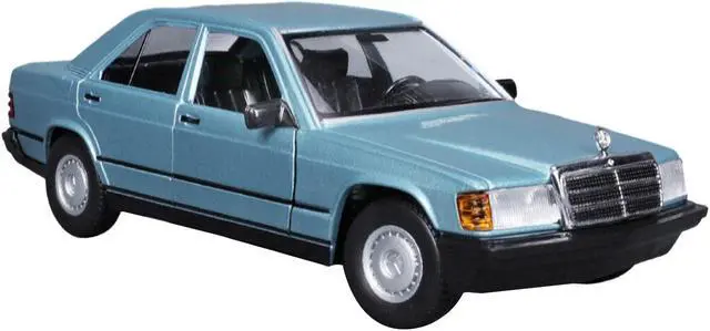 Alt view image 2 of 3 - Mercedes-Benz 190 E 2.6 Blue Metallic 1/24 Diecast Model Car by Bburago