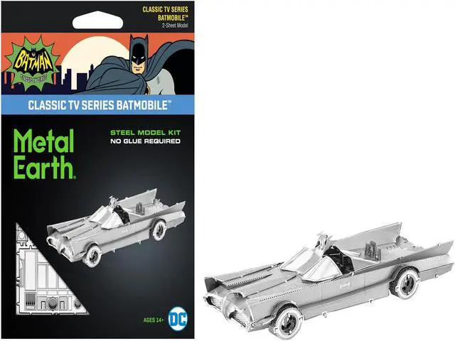 Main image of Model Kit 1966 Classic TV Series Batmobile "Batman" (1966) TV Series (Challenging Difficulty) Steel Model by Metal Earth
