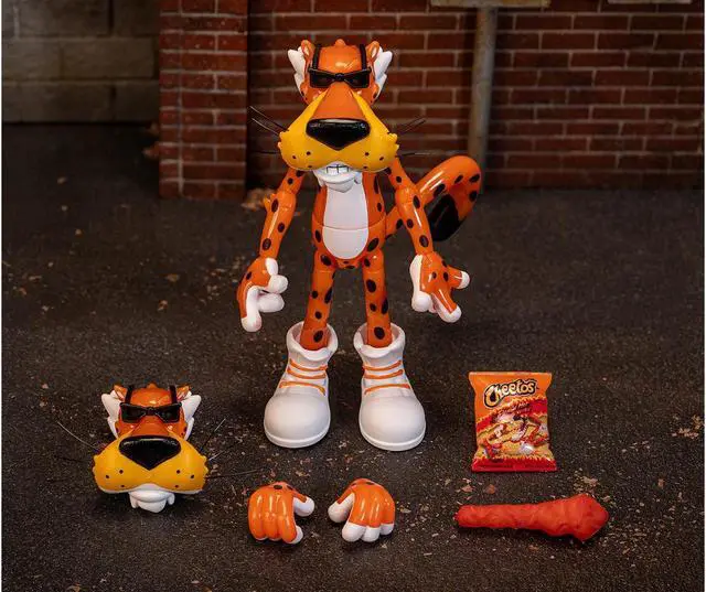 Main image of Chester Cheetah 5.5" Glow-in-the-Dark Figure with Accessories "Flamin' Hot Cheetos Crunchy" Model by Jada