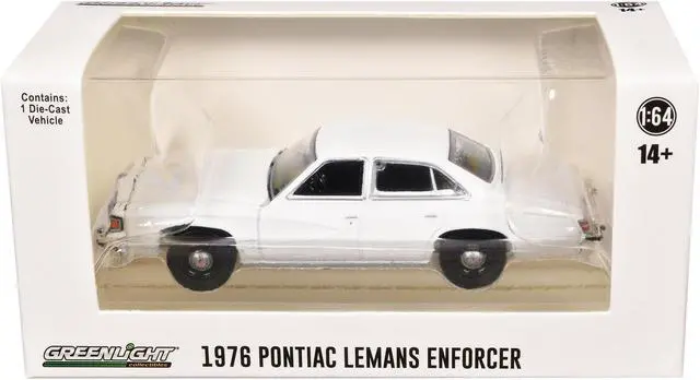Alt view image 3 of 3 - 1976-77 Pontiac LeMans Enforcer White "Hot Pursuit - Hobby Exclusive" Series 1/64 Diecast Model Car by Greenlight