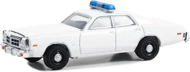 Alt view image 2 of 3 - 1977-78 Dodge Monaco Police Pursuit White with Light Bar "Hot Pursuit - Hobby Exclusive" 1/64 Diecast Model Car by Greenlight