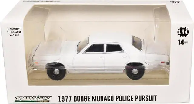 Alt view image 3 of 3 - 1977-78 Dodge Monaco Police Pursuit White "Hot Pursuit - Hobby Exclusive" Series 1/64 Diecast Model Car by Greenlight