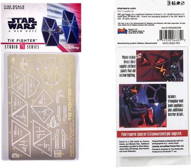 Alt view image 3 of 3 - "Star Wars: A New Hope" Tie Fighter Model Kit 1/32 Scale by MKA065
