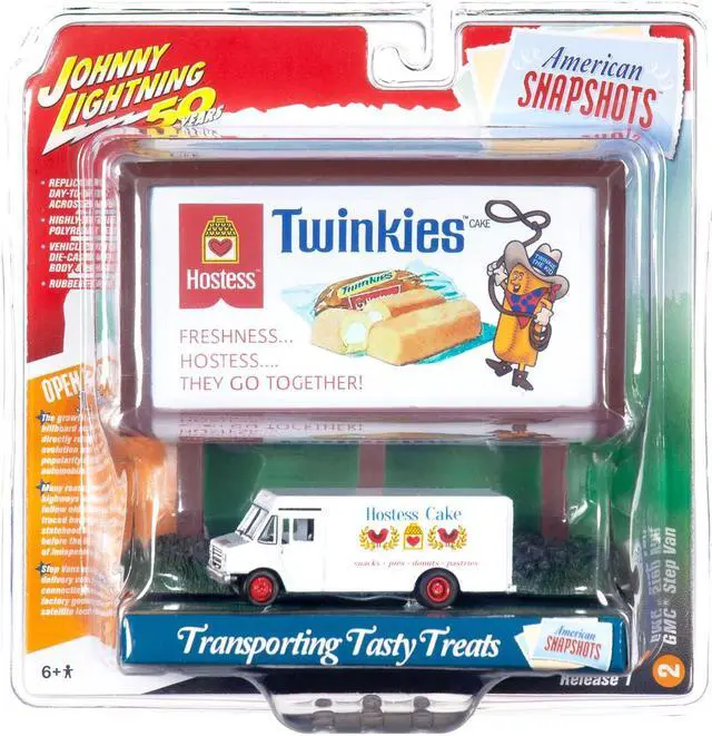 Alt view image 6 of 10 - GMC Step Van White with "Hostess" Country Billboard "Johnny Lightning 50th Anniv." 1/64 Diecast Model Johnny Lightning