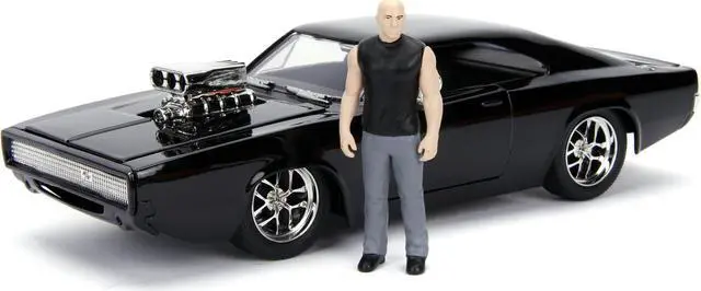 Alt view image 3 of 11 - Model Kit Dodge Charger R/T Black and Figure "Fast & Furious" Movie "Build N' Collect" Series 1/24 Diecast Model Car by Jada