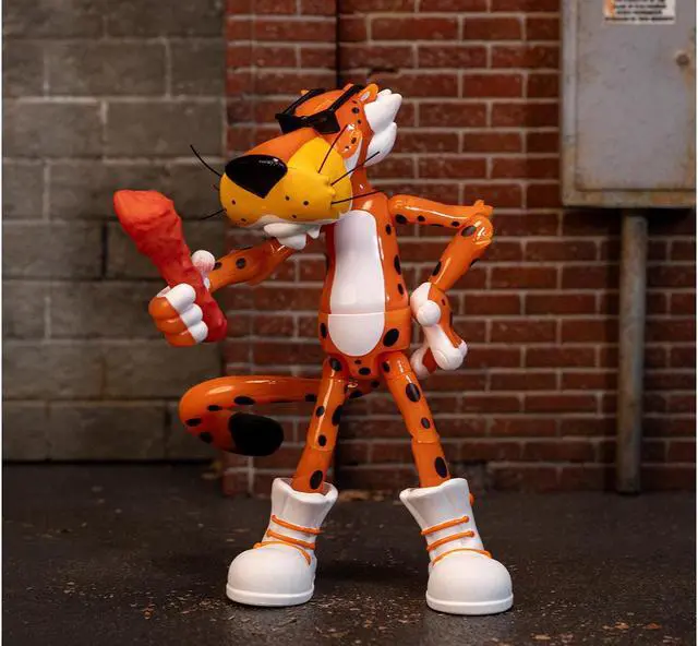 Alt view image 2 of 5 - Chester Cheetah 5.5" Glow-in-the-Dark Figure with Accessories "Flamin' Hot Cheetos Crunchy" Model by Jada