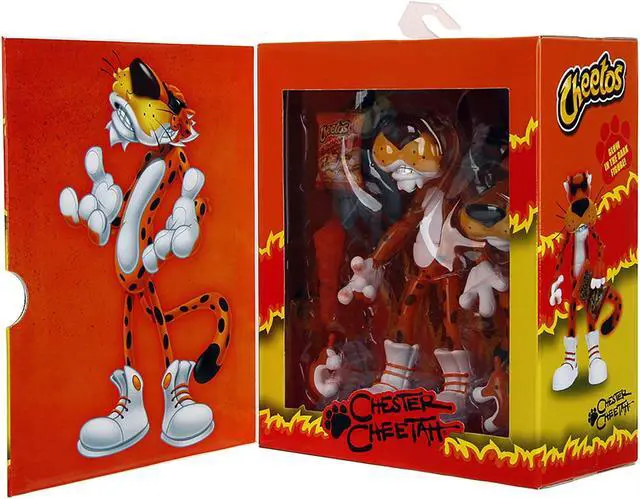 Alt view image 4 of 5 - Chester Cheetah 5.5" Glow-in-the-Dark Figure with Accessories "Flamin' Hot Cheetos Crunchy" Model by Jada