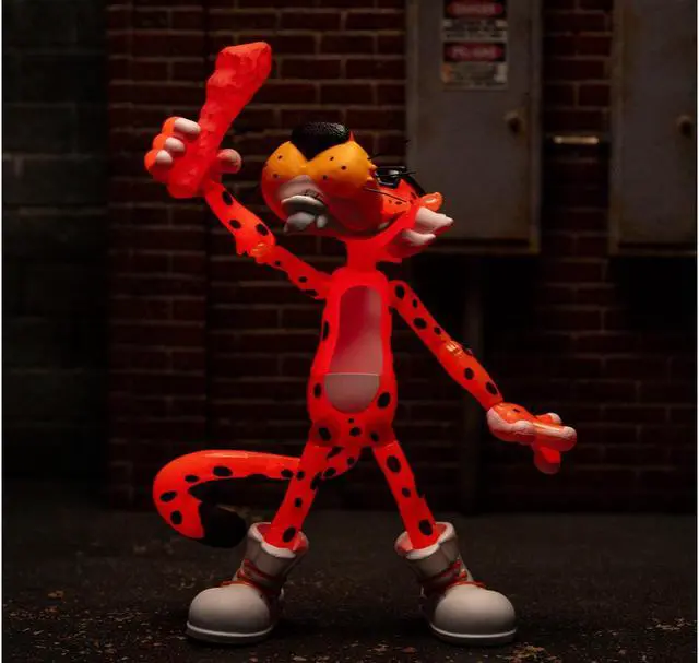 Alt view image 3 of 5 - Chester Cheetah 5.5" Glow-in-the-Dark Figure with Accessories "Flamin' Hot Cheetos Crunchy" Model by Jada