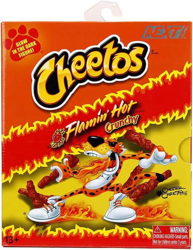 Alt view image 5 of 5 - Chester Cheetah 5.5" Glow-in-the-Dark Figure with Accessories "Flamin' Hot Cheetos Crunchy" Model by Jada