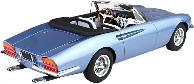 Alt view image 5 of 6 - 1966 Ferrari 365 California Convertible S/N 08347 "Geneve Motor Show" Light Blue Metallic w/DISPLAY CASE 1/18 Model Car by BBR