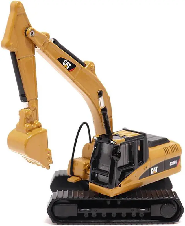 Alt view image 4 of 6 - Kenworth T880 SBFS Sleeper Tandem Tractor Black w/Trailer & CAT 320D L Hydraulic Excavator 1/87 Diecast Model by Diecast Masters