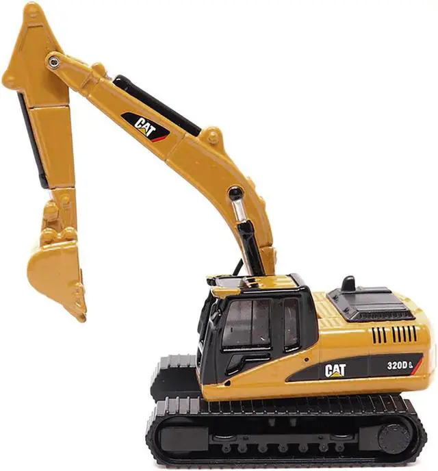 Alt view image 6 of 6 - Kenworth T880 SBFS Sleeper Tandem Tractor Black w/Trailer & CAT 320D L Hydraulic Excavator 1/87 Diecast Model by Diecast Masters