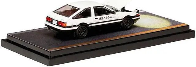 Alt view image 2 of 2 - Toyota Sprinter Trueno (AE86) RHD White and Black "Engine Mounted Model VS Kyoichi Sudo" 1/64 Diecast Model Car by Hobby Japan