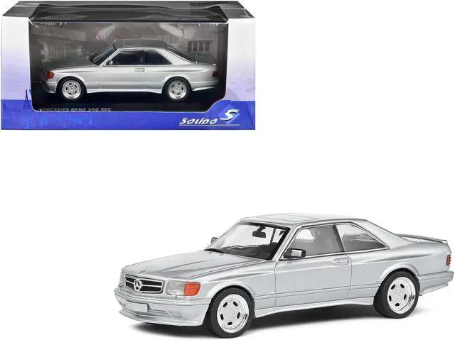 Main image of 1990 Mercedes-Benz 560 SEC AMG WideBody Silver Metallic 1/43 Diecast Model Car by Solido