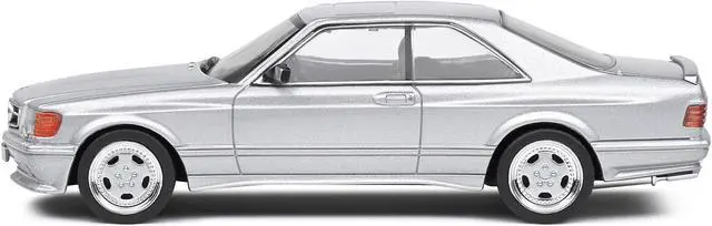 Alt view image 2 of 6 - 1990 Mercedes-Benz 560 SEC AMG WideBody Silver Metallic 1/43 Diecast Model Car by Solido