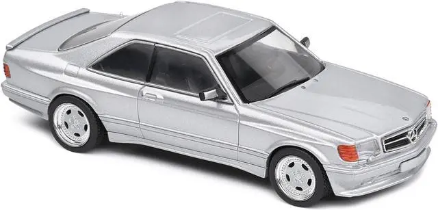 Alt view image 4 of 6 - 1990 Mercedes-Benz 560 SEC AMG WideBody Silver Metallic 1/43 Diecast Model Car by Solido