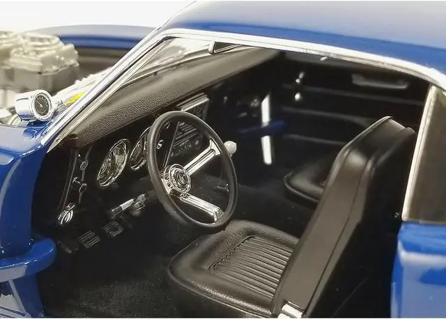 Alt view image 3 of 6 - 1968 Chevrolet Camaro Z/28 Blue with Yellow Stripes "Drag Outlaws" Limited Edition to 244 pieces 1/18 Diecast Model Car by ACME