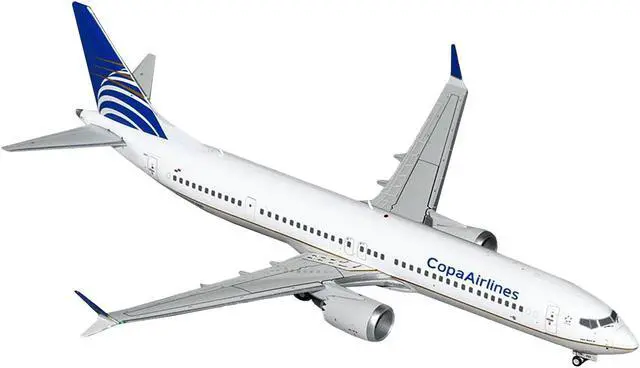 Alt view image 2 of 3 - Boeing 737 MAX 9 Commercial Aircraft "Copa Airlines" White with Blue Tail "Gemini 200" Series 1/200 Diecast Model by GeminiJets