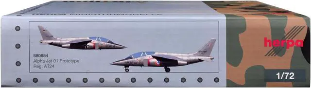 Alt view image 2 of 3 - Dassault Alpha Jet Aircraft "01 Prototype" Registration AT24 "Military" Series 1/72 Diecast Model by Herpa