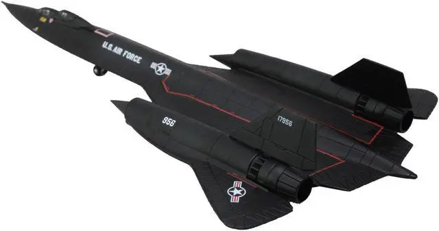 Alt view image 3 of 3 - Lockheed SR-71B Blackbird Stealth Aircraft "Beale Air Base, Gumby" United States Air Force 1/200 Diecast Model by Herpa
