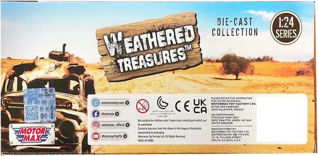 Alt view image 2 of 3 - 1955 GMC Blue Chip Pickup Truck Matt Blue (Rusted) "Weathered Treasures" Series 1/24 Diecast Model Car by Motormax