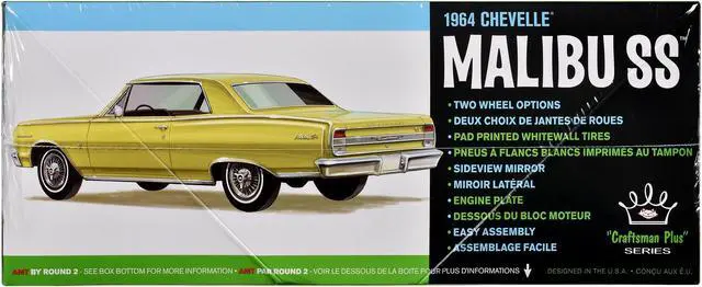 Alt view image 2 of 4 - Skill 2 Model Kit 1964 Chevrolet Chevelle Malibu SS "Craftsman Plus" Series 1/25 Scale Model by AMT