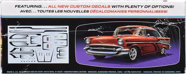 Alt view image 2 of 8 - 1957 Chevrolet Bel Air Street Machine "Kustom Kruisers" (Skill 2) 1/25 Plastic Model Kit by AMT