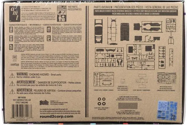 Alt view image 4 of 8 - 1957 Chevrolet Bel Air Street Machine "Kustom Kruisers" (Skill 2) 1/25 Plastic Model Kit by AMT