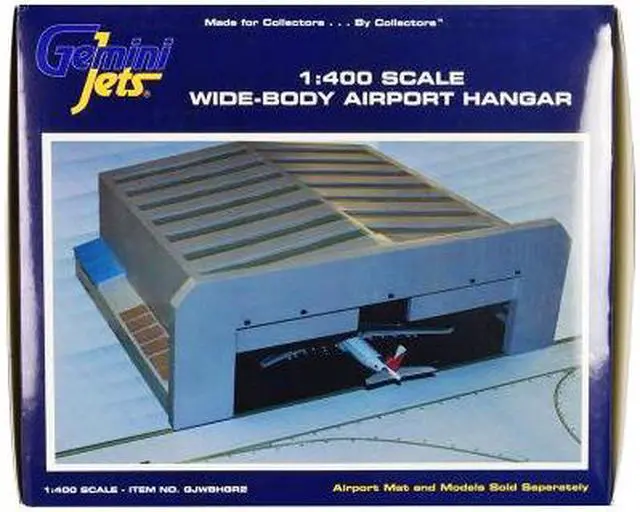 Alt view image 6 of 9 - Gemini Jets Wide-Body Airport Hangar 1:400 Scale Playset
