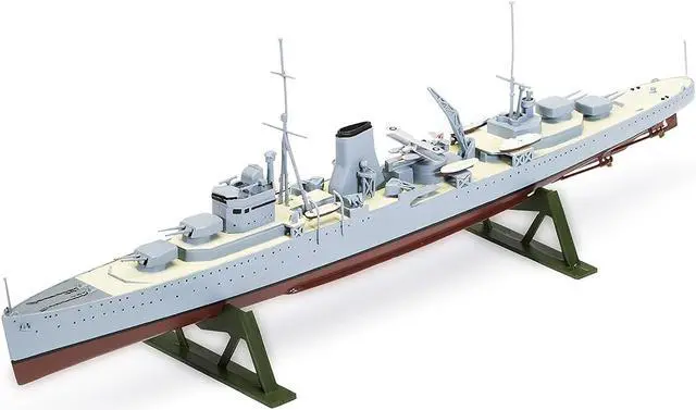 Alt view image 2 of 5 - Level 3 Model Kit of HMS Ajax Light Cruiser 1/600 Plastic Model Kit by Airfix