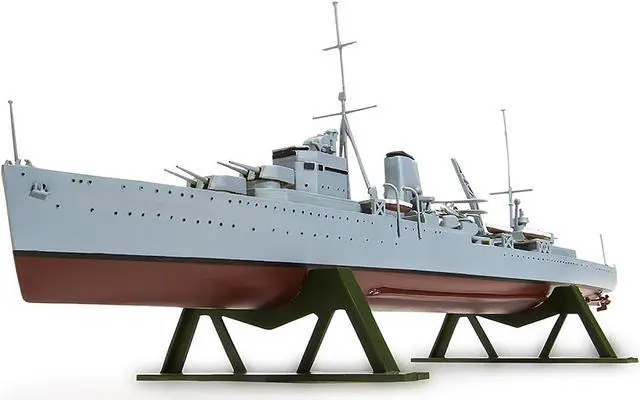 Alt view image 3 of 5 - Level 3 Model Kit of HMS Ajax Light Cruiser 1/600 Plastic Model Kit by Airfix
