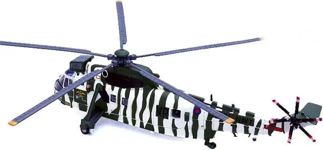 Alt view image 4 of 4 - Westland Sea King HC.4 Helicopter "Somerset" (2009) British Royal Navy 1/72 Diecast Model by Legion