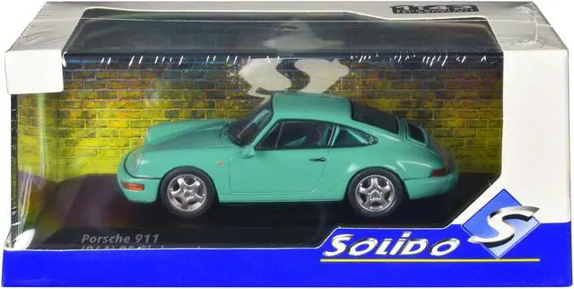 Alt view image 6 of 6 - Porsche 911 (964) RS Clubsport Mint Green 1/43 Diecast Model Car by Solido
