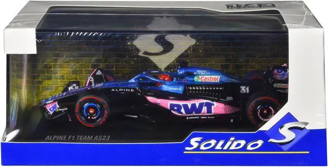 Alt view image 6 of 6 - Alpine A523 #31 Esteban Ocon "BWT" 3rd Place "Formula One F1" Monaco GP (2023) 1/43 Diecast Model Car by Solido