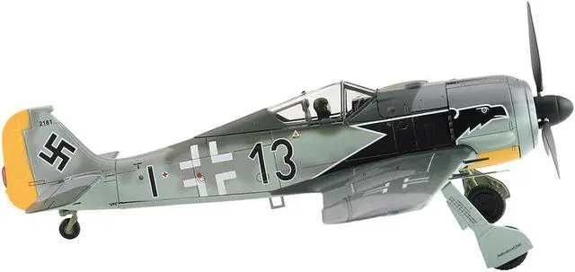 Alt view image 2 of 6 - Focke-Wulf Fw 190A-3 Fighter Aircraft "World War II" German Luftwaffe "Air Power Series" 1/48 Diecast Model by Hobby Master