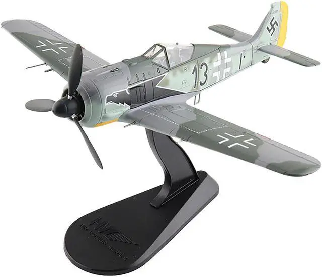 Alt view image 6 of 6 - Focke-Wulf Fw 190A-3 Fighter Aircraft "World War II" German Luftwaffe "Air Power Series" 1/48 Diecast Model by Hobby Master