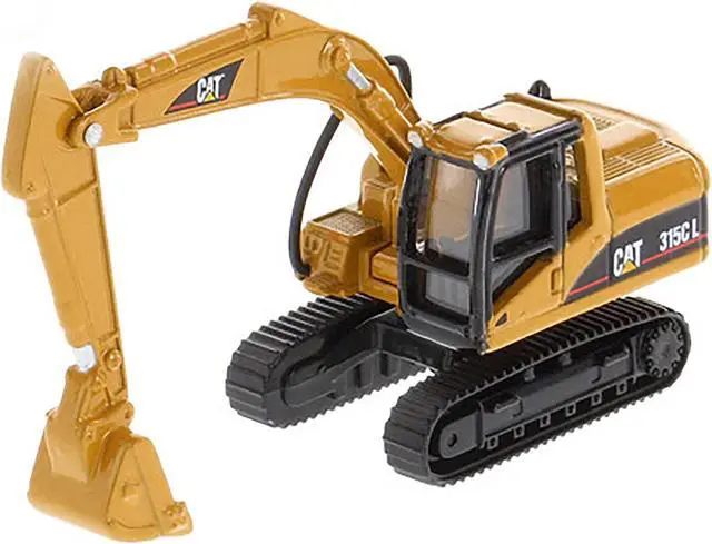 Alt view image 6 of 6 - CAT Caterpillar 315C L Hydraulic Excavator Yellow 1/87 (HO) Diecast Model by Diecast Masters