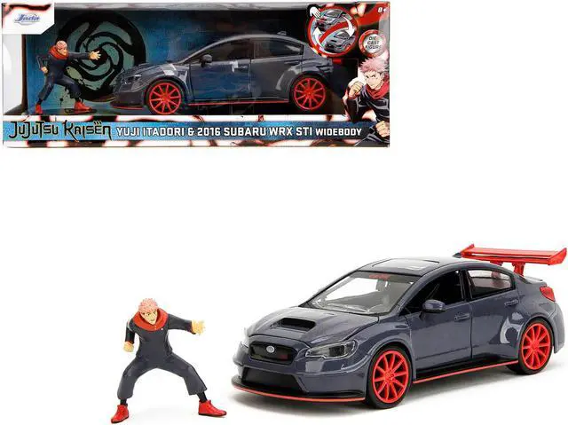 2016 Subaru WRX STI Widebody Dark Blue and Diecast Figure 