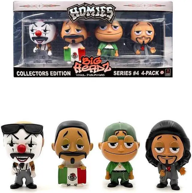 Main image of "Homies Big Headz" Series 4 Collector's Edition 4-Pack of Figures by Homies