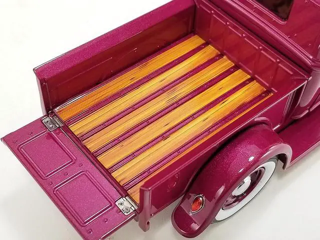 Alt view image 5 of 6 - 1932 Ford Hot Rod Pickup Truck "Grand National Deuce Series #7" Cotton Candy Pink Met w/Graphics 1/18 Diecast Model Car by ACME