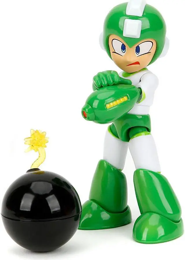 Alt view image 4 of 11 - Hyper Bomb 4.5" Moveable Figure with Accessories and Alternate Head and Hands "Mega Man" (1987) Video Game Model by Jada