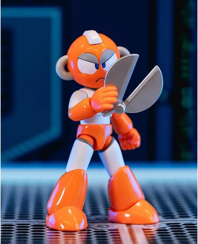 Alt view image 5 of 11 - Cut Man 4.5" Moveable Figure with Accessories and Alternate Head and Hands "Mega Man" (1987) Video Game Model by Jada
