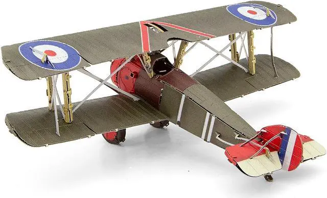 Alt view image 2 of 6 - Model Kit Sopwith Camel Aircraft "World War I" British Royal Flying Corps (Moderate Difficulty) Steel Model by Metal Earth