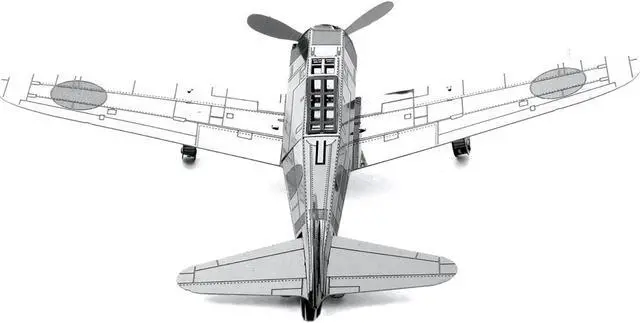 Alt view image 3 of 6 - Model Kit Mitsubishi Zero Fighter Aircraft "Imperial Japanese Navy Air Service" (Moderate Difficulty) Steel Model by Metal Earth