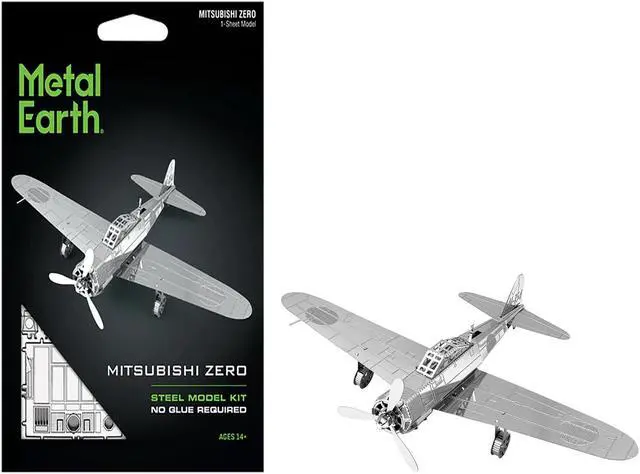Main image of Model Kit Mitsubishi Zero Fighter Aircraft "Imperial Japanese Navy Air Service" (Moderate Difficulty) Steel Model by Metal Earth